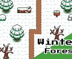 Winter Forest – 16x16 Top‑Down Pixel Art Tileset (Snowy Trees & Terrain)