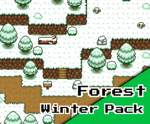 Winter Forest Tileset – 16x16 Pixel Art Snowy Environment