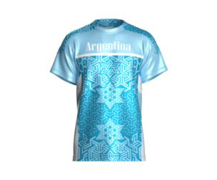 Argentina Sky Blue Geometric Jersey | Marvelous / Clo3d / obj / fbx