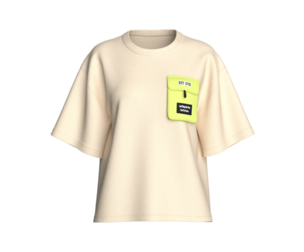Girls Stylish Streetwear Oversized T-Shirt With Pocket | Marvelous / Clo3d / obj / fbx