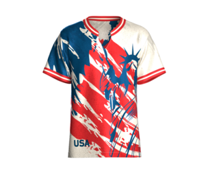 Men USA Statue Of Liberty Splash Sublimation Sports Jersey | Marvelous / Clo3d / obj / fbx