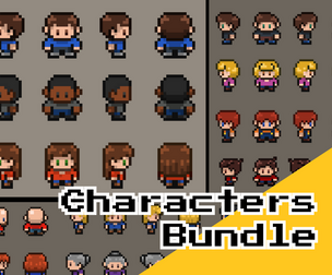 Modern Top‑Down Pixel Characters Bundle – 18 Characters (16x16)