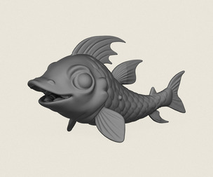 Fish 02 Print Ready 3D Model