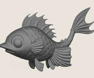 Fish 07 Print Ready 3D Model