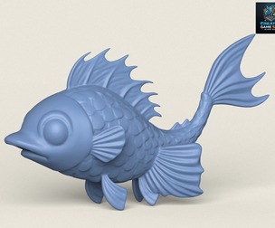 Fish 07 Print Ready 3D Model