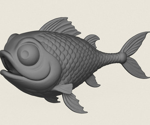 Fish 08 Print Ready 3D Model