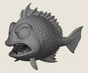 Fish 09 Print Ready 3D Model