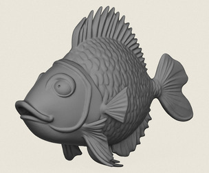 Fish 10 Print Ready 3D Model