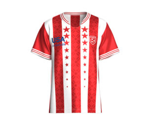 Men USA Star Vertical Striped Soccer Jersey | Marvelous / Clo3d / obj / fbx