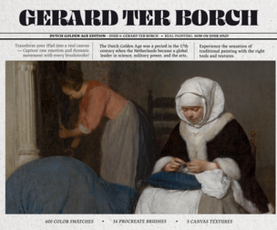 Gerard Ter Borch Procreate Kit (Procreate Brushes, Canvas Textures & Color Palettes)