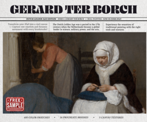 Free Sample - Gerard Ter Borch Procreate Kit (Procreate Brushes, Paper Textures & Color Palettes)