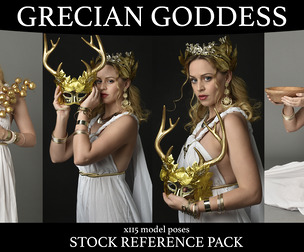 Grecian goddess - stock model reference pose pack