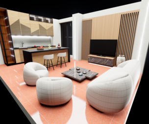 Home room isometric 3D and furnitures