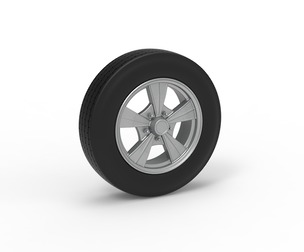 Front wheel of old school dragster Version 8 Scale 1:25