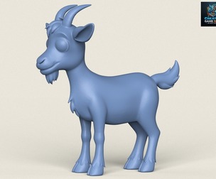Cartoon Goat Print Ready 3D Model