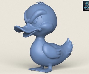 Cartoon Duck Print Ready 3D Model