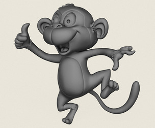Monkey Toy Print Ready 3D Model