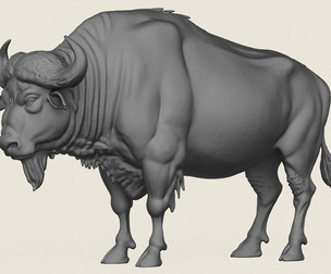 Wild Buffalo Print Ready 3D Model
