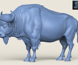 Wild Buffalo Print Ready 3D Model