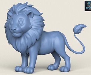 Lion Toy Print Ready 3D Model