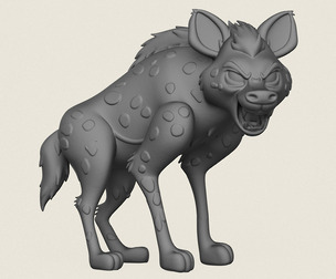 Hyena Print Ready 3D Model