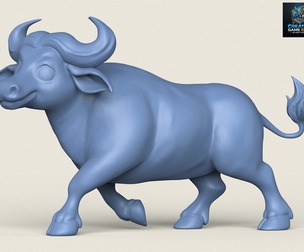 Buffalo Toy Print Ready 3D Model
