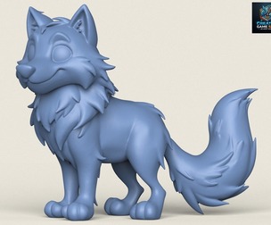 Wolf Toy Print Ready 3D Model