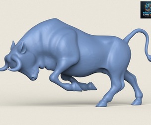 Charging Bull Print Ready 3D Model