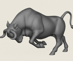 Charging Bull Print Ready 3D Model