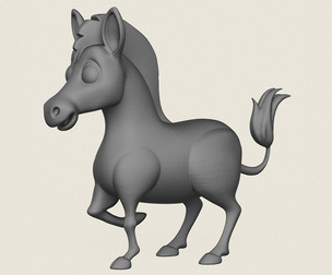 Zebra Toy Print Ready 3D Model