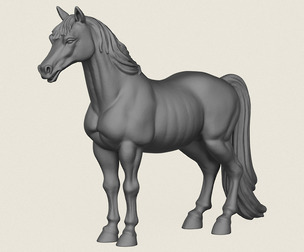 Horse Print Ready 3D Model