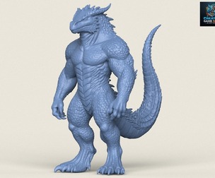 Monster Lizard Print Ready 3D Model