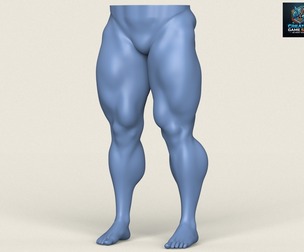 Muscular Man Leg Pose 01