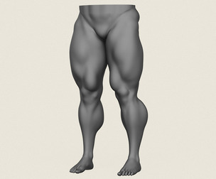 Muscular Man Leg Pose 01