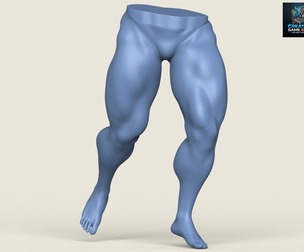 Muscular Man Leg Pose 02