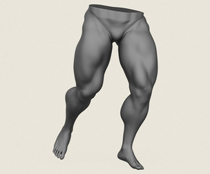 Muscular Man Leg Pose 02