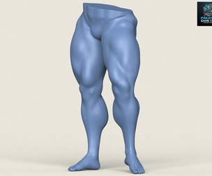 Muscular Man Leg Pose 03