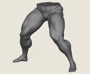 Muscular Man Leg Pose 04