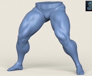 Muscular Man Leg Pose 04