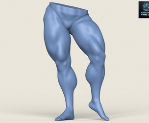 Muscular Man Leg Pose 05