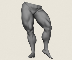 Muscular Man Leg Pose 05
