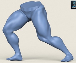 Muscular Man Leg Pose 06