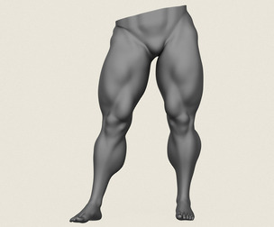 Muscular Man Leg Pose 07