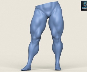 Muscular Man Leg Pose 07