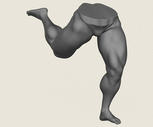 Muscular Man Leg Pose 08