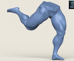 Muscular Man Leg Pose 08