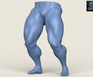 Muscular Man Leg Pose 09