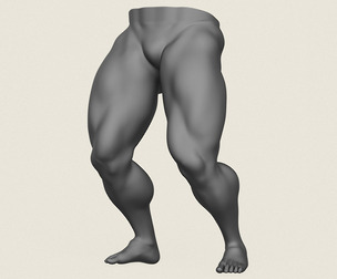 Muscular Man Leg Pose 09