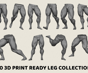 Muscular Man Leg Pose Collection