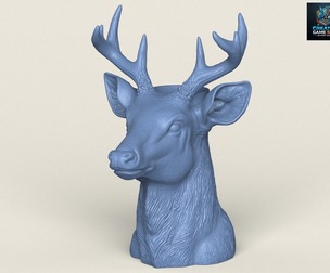 Deer Head Vase Print Ready 3D Model